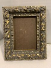 Brutalist Ornate Gold Guilt Carved abstract design picture photo frame Nice picture