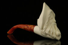 srv - Pirate Block Meerschaum Pipe with fitted case M2668 picture