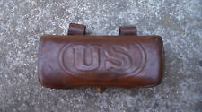 Antique US Military 1905 Rock Island Arsenal Leather Pistol Cartridge Pouch USED picture