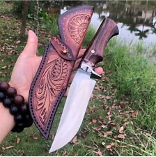 Clip Point Knife Fixed Blade Hunting Camping Survival M390 Powder Steel Wood Cut picture