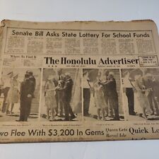 The Honolulu Advertiser March 28, 1963 Queen Elizabeth ll visit picture