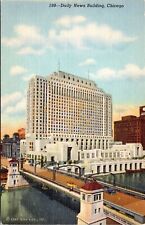 Daily New Building Chicago Illinois IL Madison Canal City View Postcard Unused picture