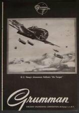 1945 Grumman *U.S. Navy's Hellcat On Target* Vintage AD art print picture