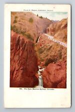 Manitou Springs CO-Colorado, Ute Pass, Aerial, Antique, Vintage c1908 Postcard picture