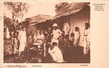 Vintage Postcard 1910's Sundanese Selling Food Buitenzorg Childrens & Adults picture