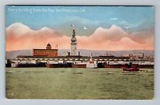 San Francisco CA-California, Ferry Building From The Bay, Vintage Postcard picture