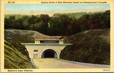 Entrance to  Tunnel on Pennsylvania Turnpike - Postcard picture