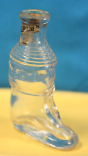 Small Clear Glass Boot Bottle Partial Label c.1880s - Libby Yalom Collection picture