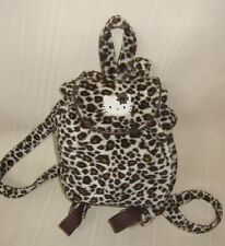 Hello Kitty Sanrio Leopard Print Draw String Mini Backpack  Vintage  2000 picture
