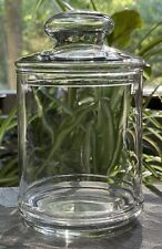 7.5” Clear Glass Apothecary Candy Jar Glass Lid Drugstore Pharmacy Terrarium picture