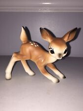 Vintage 50s Big Eye Bambi Style Ceramic Deer Fawn w/Eyelashes Figurine CUTE picture