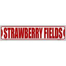 Strawberry Fields Novelty Small Metal Street Sign picture