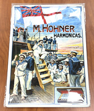 Vintage M. Hohner Harmonicas Metal Sign picture