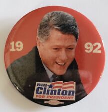 Bill Clinton For President 1992 Political Presidential Campaign Vintage Pin picture