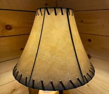 Rustic Faux Leather Bell Lamp Shade - 12