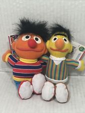 Vintage Sesame Street Bert and Ernie Plush Doll Figures TYCO 1995 Lot of 2 picture
