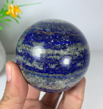 530 Gram Natural Lapis Lazuli Stone Sphere Crystal Ball Quartz Dark Blue 2.7inch picture