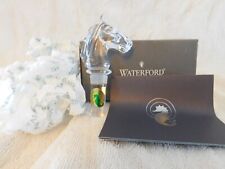 STUNNING WATERFORD CRYSTAL HORSE HEAD WINE BOTTLE STOPPER. NOS picture