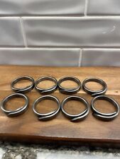 Brushed Nickel  Metal Napkin Rings Set Of 8 picture