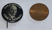 VINTAGE 1920's JOHN H. TRUMBLE FOR GOVERNOR OF CONNECTICUT CAMPAIGN PINBACK picture