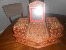  Antique Tramp Art Vanity dresser/Jewelry Box all wood picture