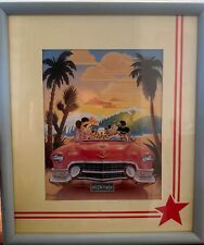 Vintage Mickey And Minnie 1955 Cadillac  MICK’N MIN POSTER picture