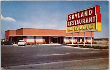 Perry FL-Florida, Skyland Restaurant & Lounge Front Street View Old Car Postcard picture