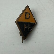 Vintage Antique Mystery D/M Small Lapel Pin Bastian Yellow Black Enamel As Is H7 picture