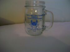 The J. Millard Tawes Annual Crab and Clam Bake Glass Drinking Mug ~ 1987 ~ MD picture