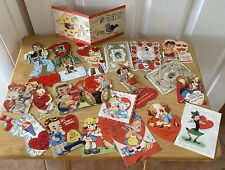 Vintage Valentines And 4 Greeting Cards -  Lot Of 25- Good  Condition picture
