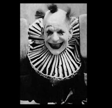 Scary Vintage Creepy Clown PHOTO Freak Strange Weird Halloween Costume picture