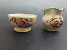 Vintage Italy Vanro Pottery miniature bowl with pedastal And Creamer SET picture