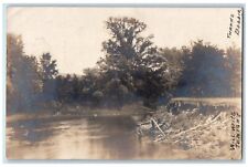 c1905 River Scene View Sheffield Massachusetts MA Antique RPPC Photo Postcard picture