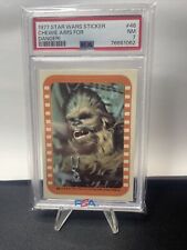 1977 Star Wars Sticker Chewie Aims For Danger PSA 7 NM Sticker #46 Chewbacca picture