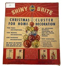 Vintage Shiny Brite Christmas Cluster Tree And Original Box Complete Tabletop A picture