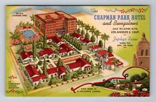 Los Angeles CA-California, Aerial The Chapman Park Hotel, Vintage Postcard picture