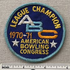 Vintage 1970-71 LEAGUE CHAMPION American Bowling Congress PATCH ABC Badge picture