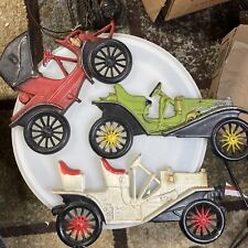 Vintage Midwest Brand Cast Aluminum Metal Wall Art Set Sign  Old Fashion Cars picture