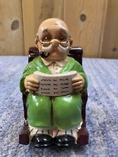 Vintage Earthenware Musical Rocking Chair Grandfather Japan picture