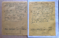2x 1899 Grand Rapids & Indiana Railway Telegraphic Train Order No. 7 & No. 44 picture