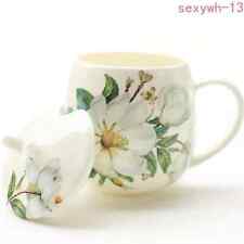 400ml Bone China Cup Spoon Set Luxury Ceramic Mug Top-grade Porcelain Tea Cup picture