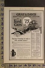 1915 GRAY DAVIS TOURING START LIGHT AUTO CAR PARTS FORD MOTOR BOSTON MASS ADUJ10 picture