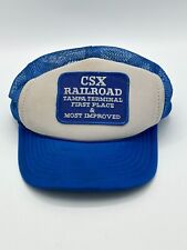 CSX Transportation Railroad Tampa Terminal Truckedr Hat Cap Adjustable Vintage picture