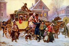 Art Oil painting Jean Leon Gerome Ferris The Christmas Coach carriage 48