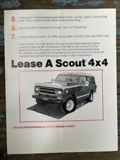 HTF Vintage Super Rare IH International Harvester Scout 4x4 harco leasing letter picture