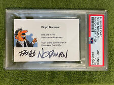 FLOYD NORMAN autograph DISNEY ARTIST Legend business card signed RARE picture