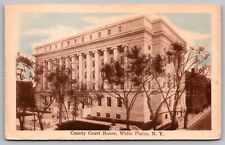 Count Court House White Plains New York Birds Eye View Government VNG Postcard picture