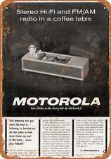 Metal Sign - 1963 Motorola Stereo Coffee Table - Vintage Look Reproduction picture