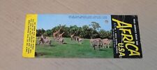 1958 Africa USA Motor Safari Postcard/Ticket, Boca Raton Florida picture