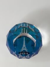 Swarovski SILVER Crystal PARIS Paperweight with BLUE Eiffel Tower SC23 picture